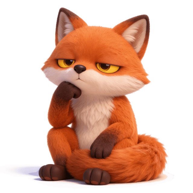 Bored fox with chin on paw